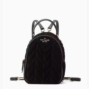 Kate Spade Elegant Black Quilted Backpack